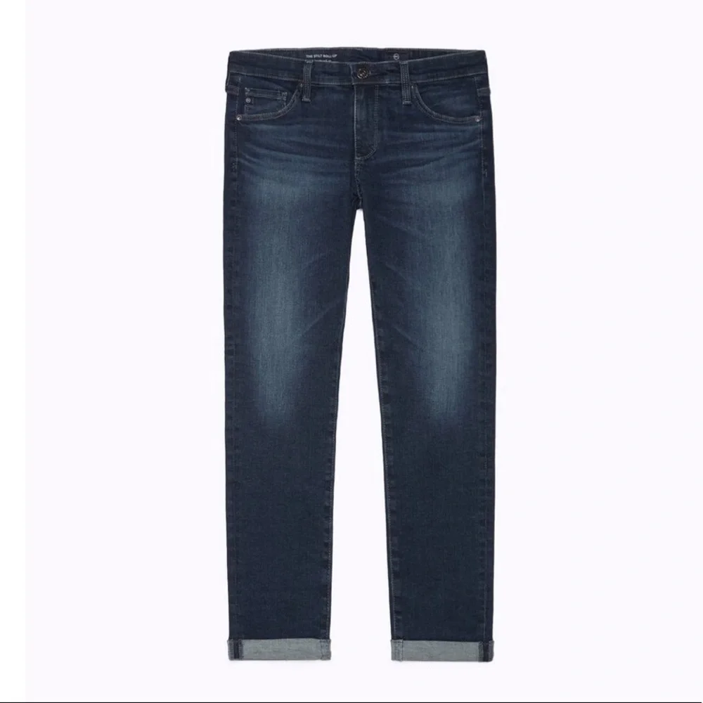 AG ADRIANO GOLDSCHMIED jeans the Stilt Roll-Up size 27 dark wash - Picture 2 of 10